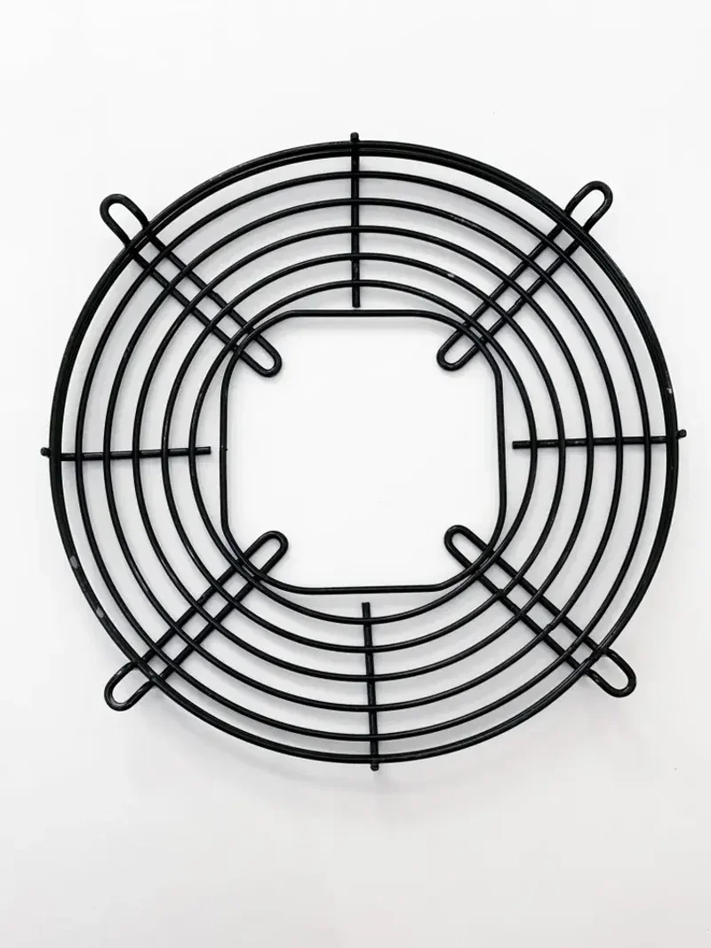 Решетка защитная для осевого вентилятора диаметром 200 мм, высота 25 мм, квадрат под двигатель 95 мм