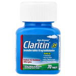 Claritin, Non-Drowsy, лоратадин в таблетках, 10 мг, 70 таблеток
