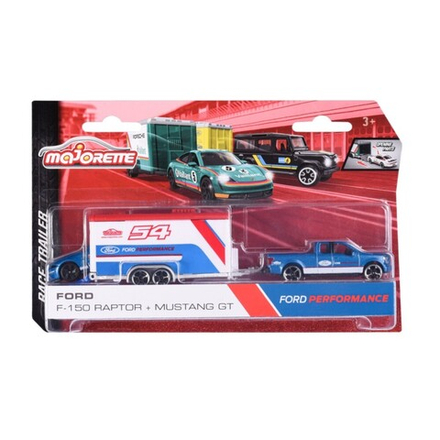 Majorette - Металлический автомобиль с прицепом + гонщик Ford 2053111 02 / артикул   2053111 02  / GTIN 3467452065327