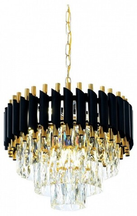 Подвесная люстра LUMINA DECO Funneli LDP 6003-400 BK+F.GD