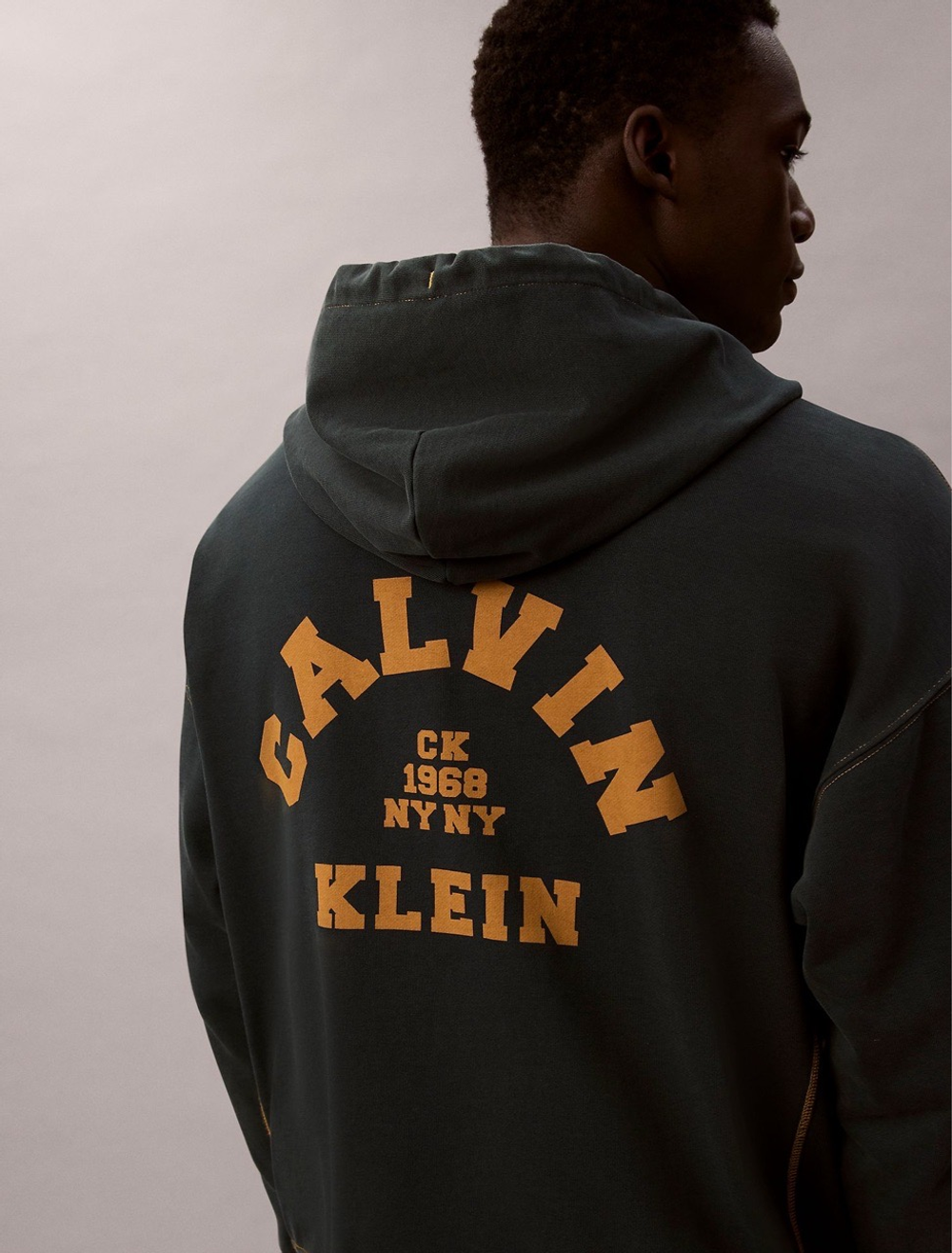Худи на молнии Calvin Klein Terry Varsity Logo Nurture Navy