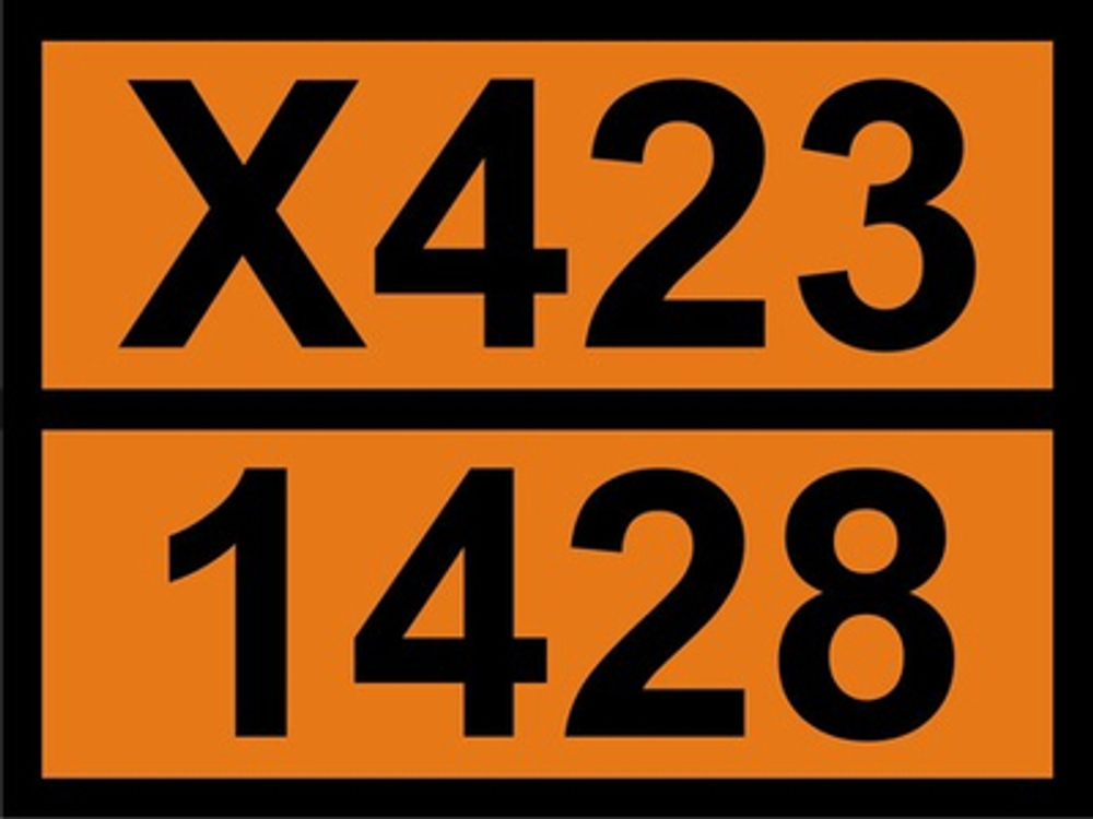 Наклейка "Натрий Х423 / 1428" ДОПОГ
