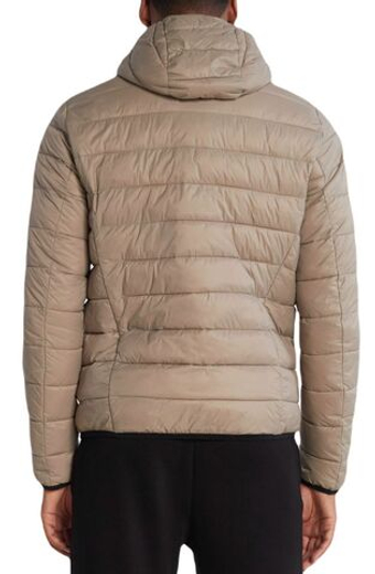 Мужская теннисная куртка BOSS Water-Repellent Puffer Jacket With Branded Trims - Бежевый