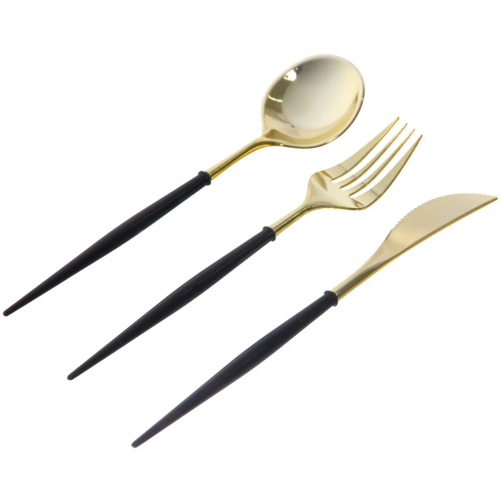 Набор столовых приборов 12шт «DOLCE VITA» (вилки, ложки, ножи) черное золото