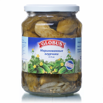 Огурцы маринованные Globus 720 мл