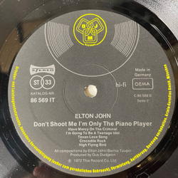 Винтажная виниловая пластинка LP Elton John Don't Shoot Me I'm Only The Piano Player (Германия 1973)