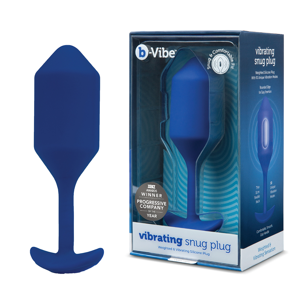 b-Vibe Vibrating Snug Plug 4 - Анальная пробка с вибрацией
