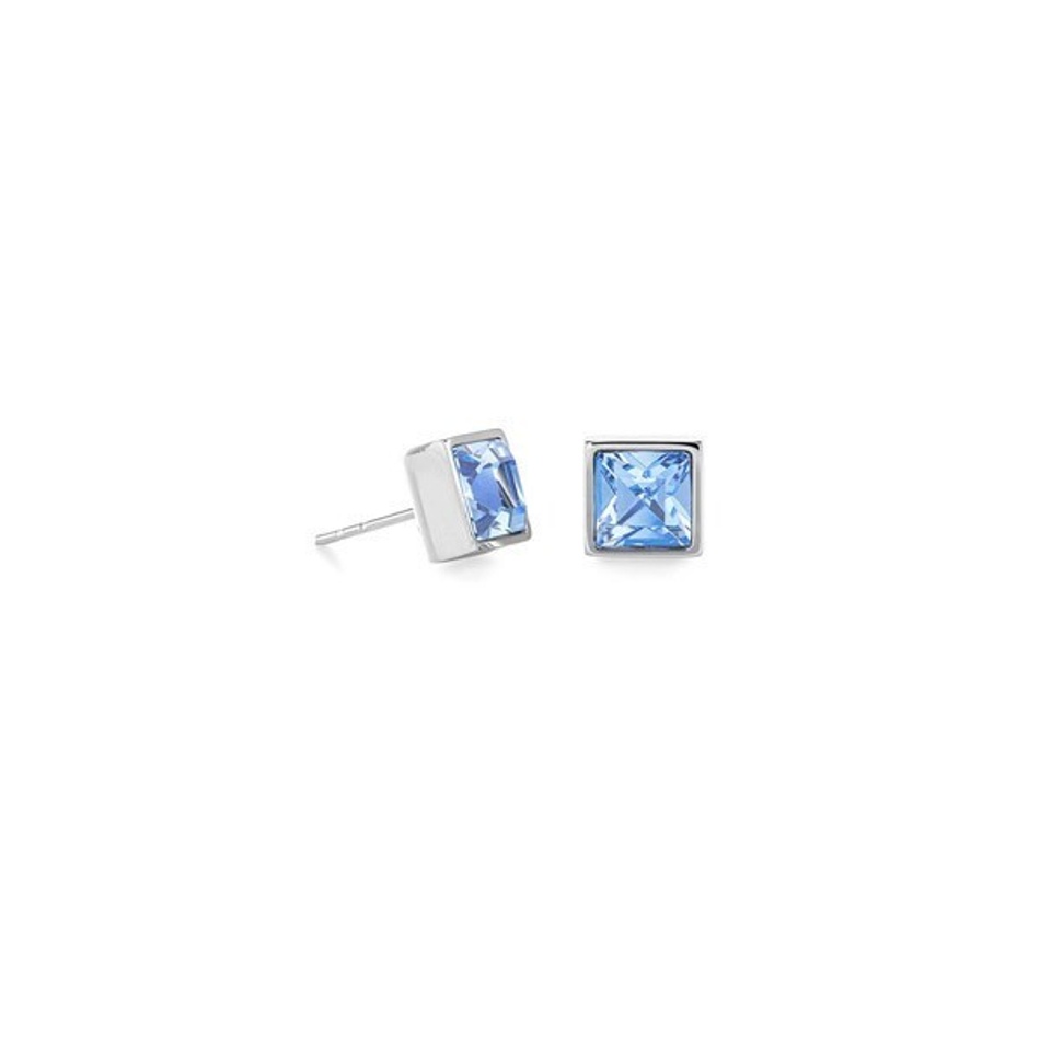 Серьги-пусеты Coeur de Lion Light Blue-Silver 0500/21-0741 цвет голубой, серебряный