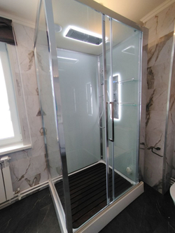 Душевая кабина AvaCan (АваКан) Z2912LED с низким поддоном, с ГМ, с электрикой и LED подсветкой, 120х90х220