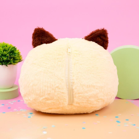 Мягкая игрушка-подушка Кот бежевый, 30 см