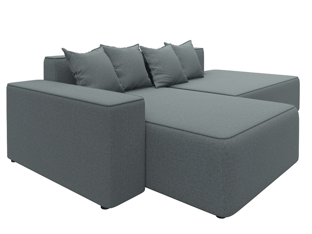 Диван угловой Лига-079 угол левый РОГОЖКА Амур 07 серый