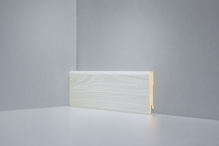 Плинтус напольный Монте-Карло светло-серый МДФ B202-01 Deartio / Ликорн 80x16x2050 мм