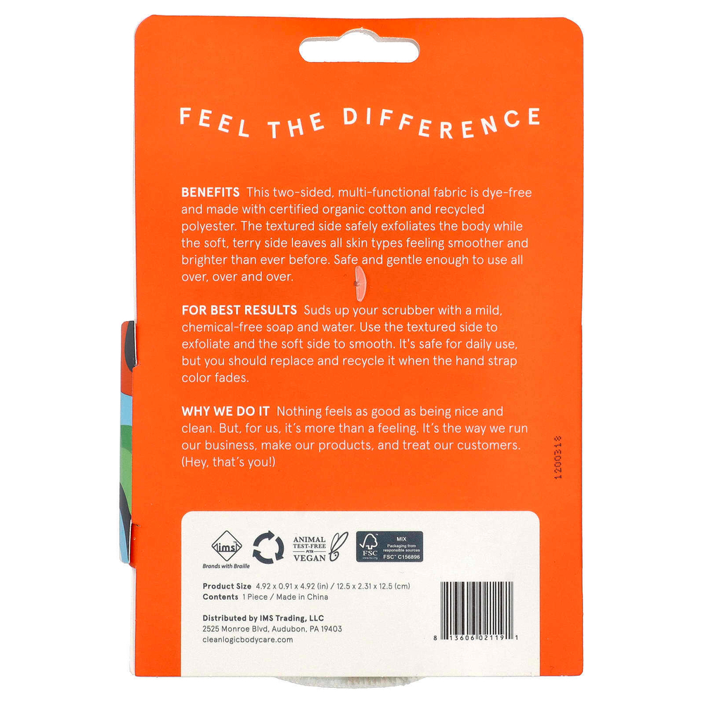 CleanLogic, Устойчивое отшелушивающее средство для тела с двойной текстурой, 1 шт.