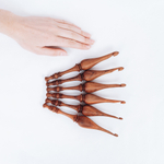 Набор деревянных крючков для вязания из бубинго (6 шт 4-9 мм ). KN21