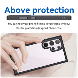 Усиленный чехол с мягкими рамками черного цвета для Samsung Galaxy S24 Ultra