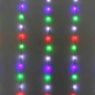 Гирлянда для дома ЗАНАВЕС «Bright light» Водопад 3м*3м 240 ламп LED, IP-20, 8 режимов, Мультицвет (возможность соединения)