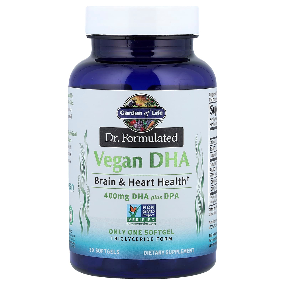 Garden of Life, Dr. Formulated Vegan DHA Plus DPA, 30 Softgels