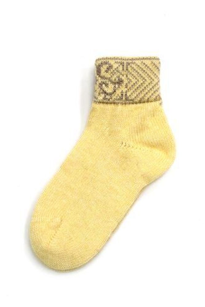 Теплые шерстяные носки  Н409-17 жёлтый
