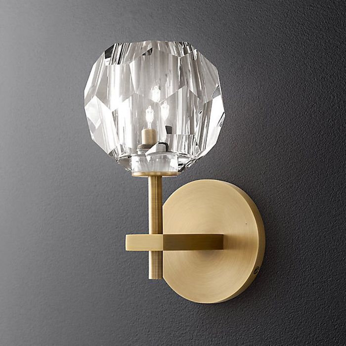 Бра Restoration Hardware Boule De Cristal Single Sconce Polished Nickel