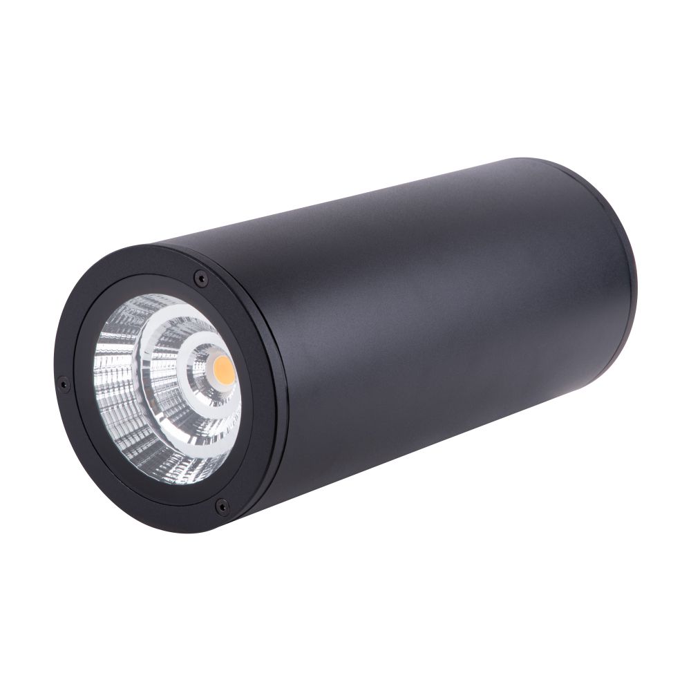 ULU-S22D-2x22W-2700K IP65 BLACK Светильник светодиодный уличный. Архитектурный накладной. Теплый белый свет 2700K. Корпус черный. TM Uniel