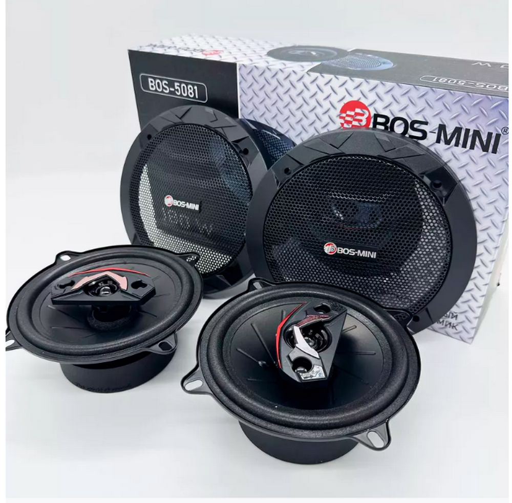 Автоколонки 13см. широкополосные с сетками "Комплект2шт" Bos-Mini BOS-5081