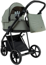 Детская коляска Roan Sol 2.0 3 в 1 с автокреслом Tutis Elo Lux EduSky Black SLL/33/T Sage Green/Black/руч.Black