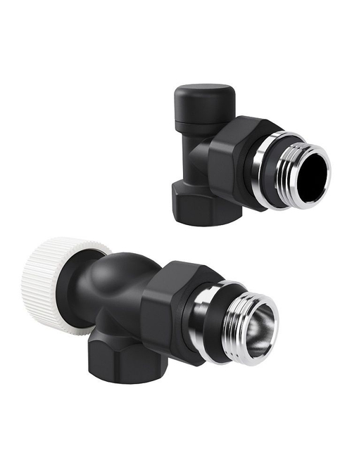 Набор термостатический для радиатора осевой 1/2 Design М30х1.5 Черный Royal Thermo