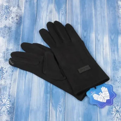 Перчатки женские с утеплителем «MINAKU», цвет черный, размер 23*8,5см, (пакет с подвесом)