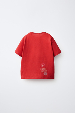 ZARA ФУТБОЛКА MINNIE MOUSE © DISNEY, КРАСНЫЙ