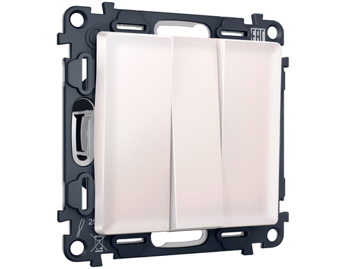 MA205010 Комплект механизма 3-кл выключателя ALFA Жемчуг QUANT (AP2050, VM133)