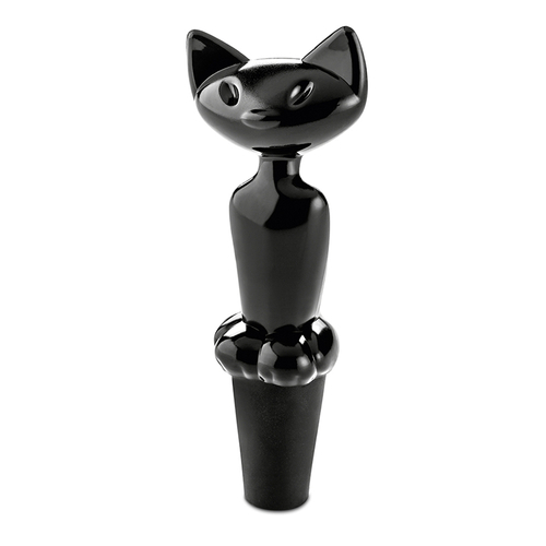 Пробка для бутылки miaou, черная