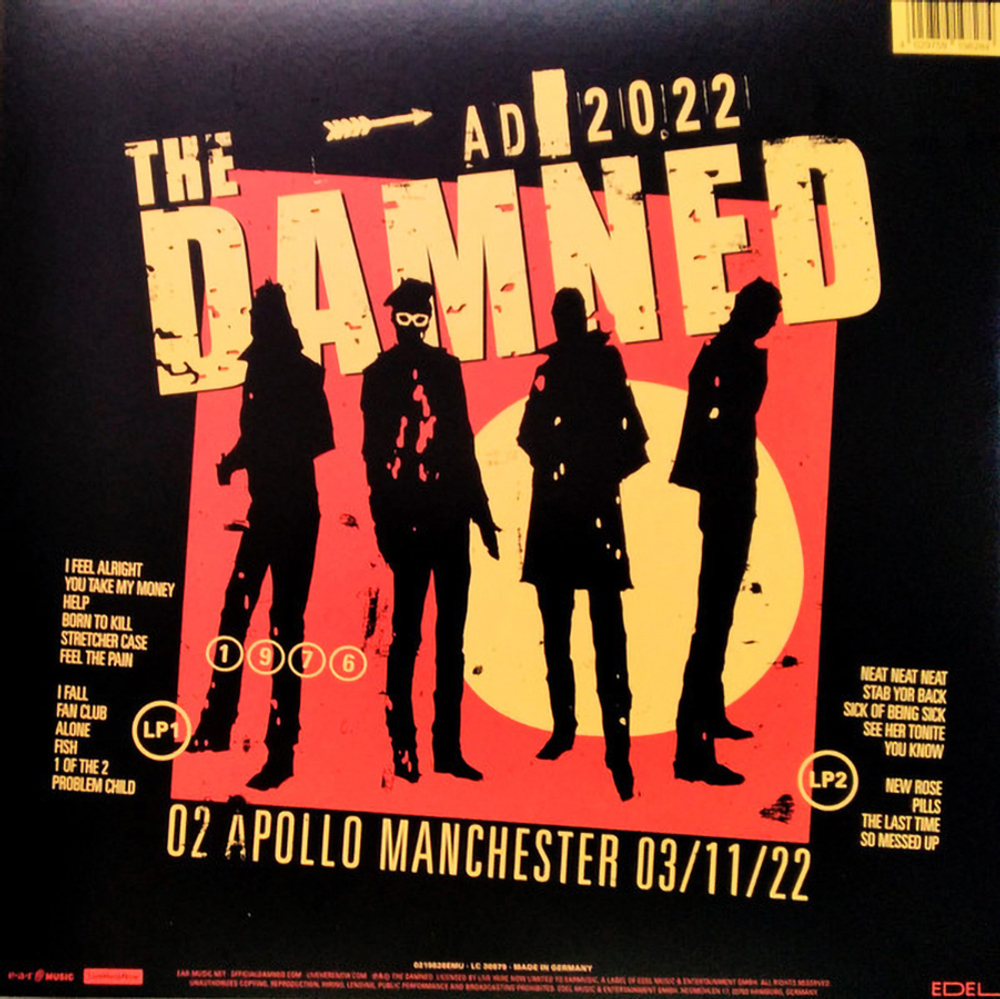 The Damned / AD 2022 (O2 Apollo Manchester 03/11/22) (2LP)