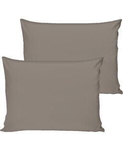 Наволочка комплект 2шт Полисатин Simple House "Теплый серый" 50x70 см