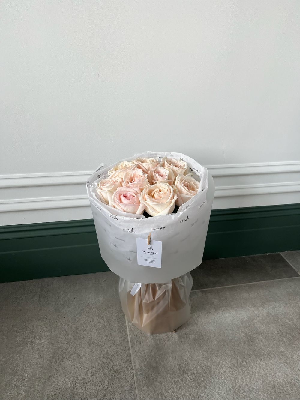 Букет из одноголовой пионовидной розы 9 шт