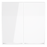 Клавиши для выключателя/переключателя двухклавишного с подсветкой, S70 (белый глянцевый)