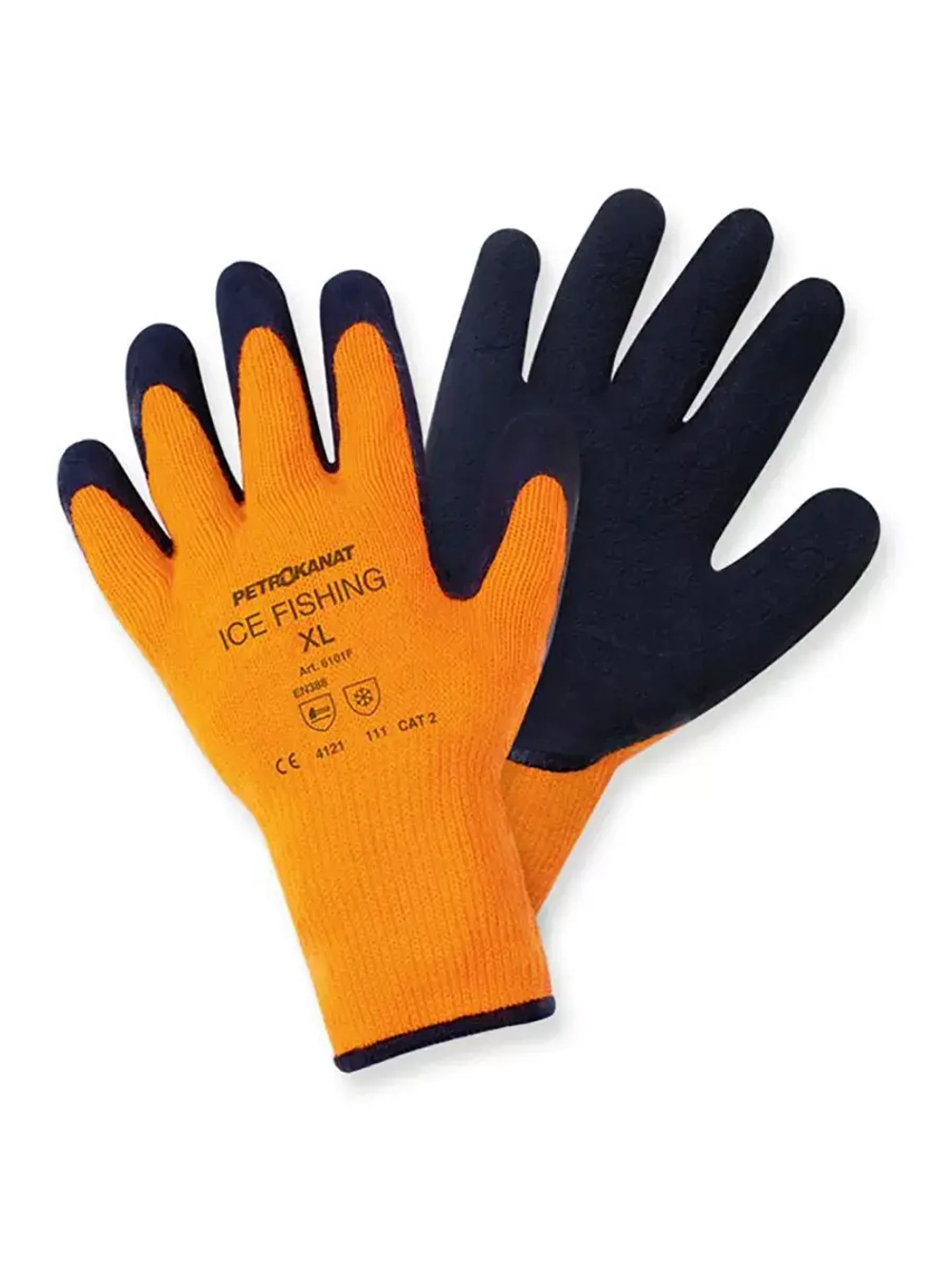 Перчатки рыболовные ICE FISHING, оранжевые, 12 пар