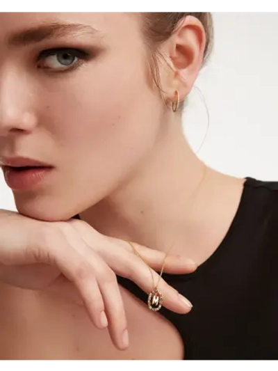 Колье женское PDPaola Буква M серебро 925 пробы покрытое золотом 750 пробы CO01-272-U