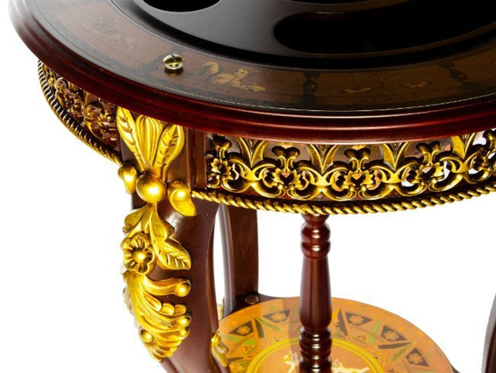 Глобус-бар напольный, сфера 45 см., в стиле Барокко Ptolemaeus