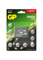 Батарейки КОМПЛЕКТ 10 шт., GP Lithium, CR2032, литиевые, блистер, CR2032