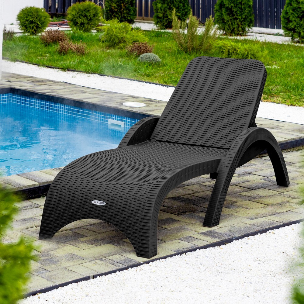 Шезлонг RATTAN Цвет: Антрацит