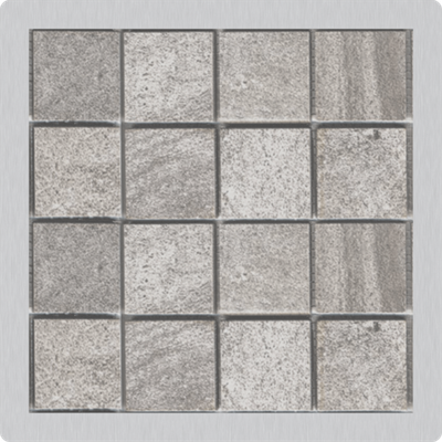 Решетка MPV016 для cливных трапов из нержавеющей стали 92×92 мм, под кладку плитки