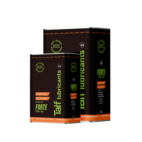 Моторное масло Taif Forte 5W-30, синтетическое, 4 л + 1 л в подарок