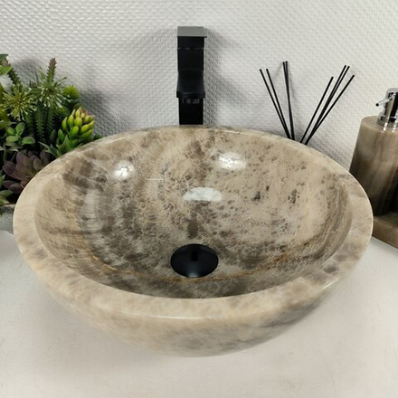 Раковина из оникса Bowl Grey BO-64545 40*40*15 0201