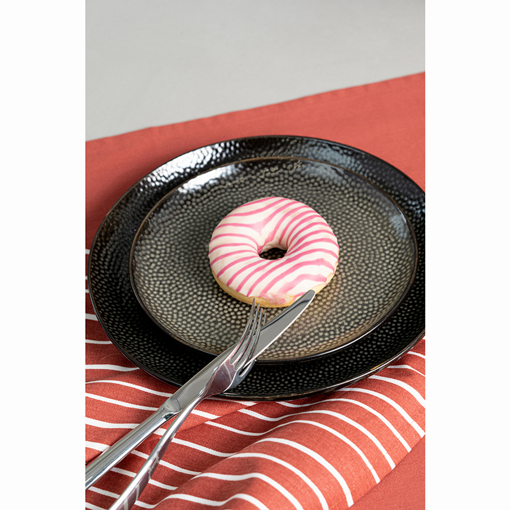 Набор тарелок dots, D21 см, черные, 2 шт.