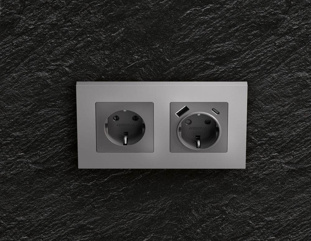 AF250503 Рамка ALFA Qubi (Сталь матовый) 3-ая