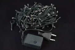 Светодиодная нить 13.5 м., 220V, 200 теплых белых LED ламп, контроллер, черный провод, Winner Light (ww.01.5B.200-)