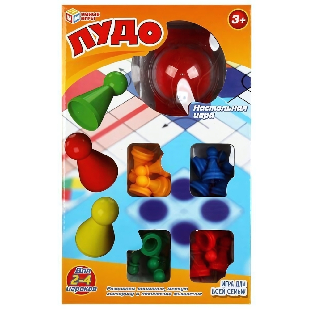 Игра настольная "Лудо" 23,5*15*5см коробка 1905K1252-R (Умные игры)