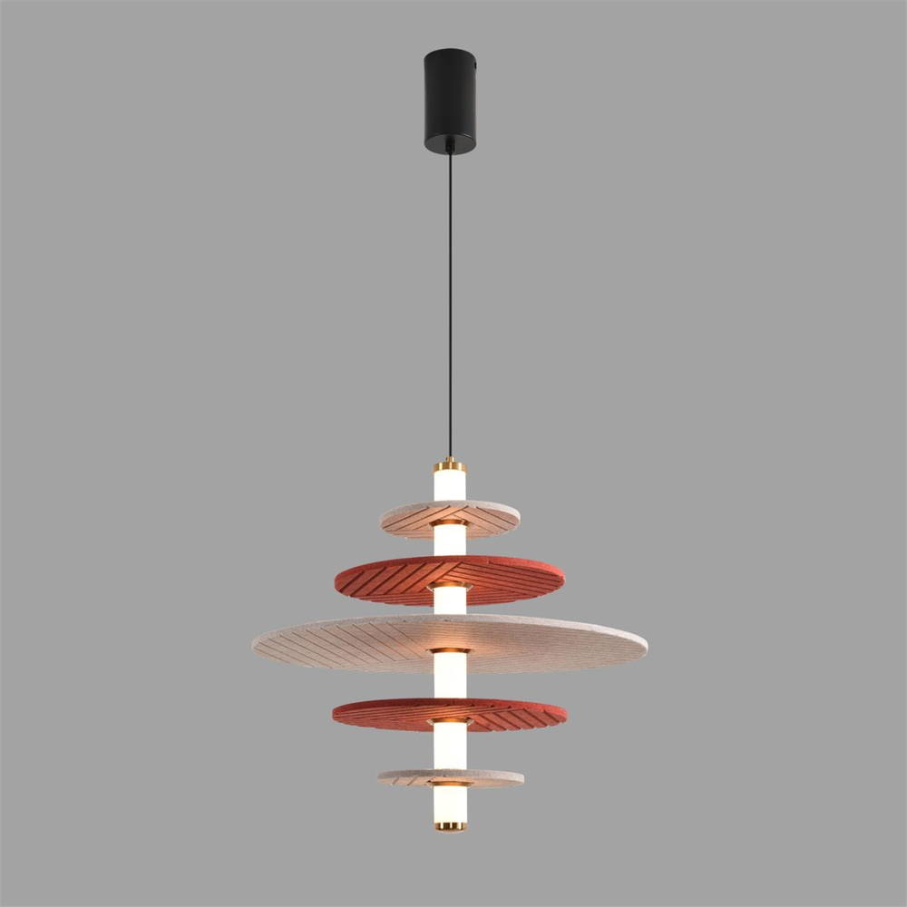 8296/14AL LEDIO черный/бежевый/бурый, металл/фетр/акрил Подвес LED 14W 3000K 220V FELTA