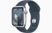 Apple Watch S9, 45mm Silver + ремешок Sport Band Штормовой синий