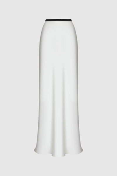 Юбка из атласа белая